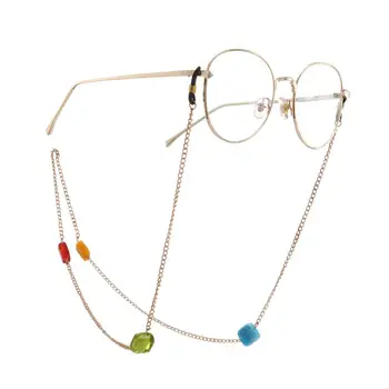 Barvita Steklene Kroglice Eyeglass Verige Proti drsenju Očala Kabel Imetnik Vratu Traku sončna Očala Ogrlica