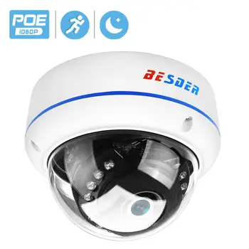 BESDER 2MP 1080P HD IP Kamere H. 265 Varnost Doma 1080P zaprtih eksplozijam metalno CCTV Kamera Onvif P2P 48V POE RTSP XMEye