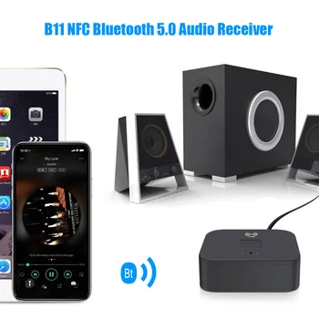 Bluetooth 5.0 Avdio Sprejemnik 3,5 mm Priključek AUX NFC Brezžične Stereo Adapter Avto na 2 RCA Stereo Zvočnik Zvočne Kit Auto ON/OFF Accer