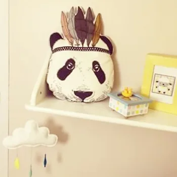 Bombaž Srčkan Indijski Panda Blazine Blazino Polnjene Otroške Igrače Kavč Okrasni Vzglavnik Darilo Doma Dekoracijo