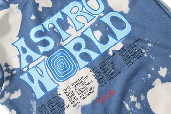 Boris Scott Astroworld Evropski in Ameriški Ulici Modne blagovne Znamke Tie-Dye Svoboden Moški in Ženske Nekaj Dolgimi Rokavi moški pulover s kapuco