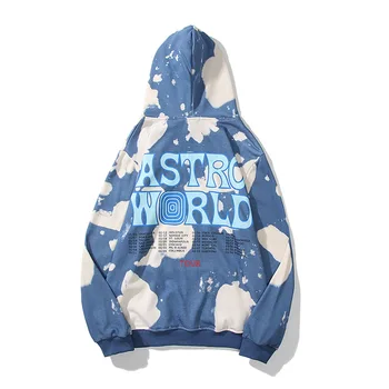 Boris Scott Astroworld Evropski in Ameriški Ulici Modne blagovne Znamke Tie-Dye Svoboden Moški in Ženske Nekaj Dolgimi Rokavi moški pulover s kapuco