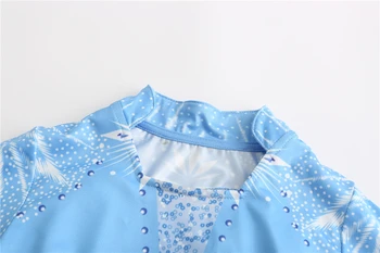 Božič Dekleta Elsa Dress Snow Queen 2 Elza Pustni Kostum Otrok Stranka Modra Beading Obleke Prvo Obhajilo Oblek za Malčke
