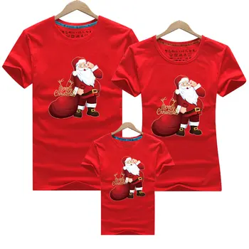 Božič Družinski Oblačila Mamica in Mi Obleke, Mati, Hči, Oče Božič Claus Tiskanja Otrok majice Družino Ujemanja Obleke