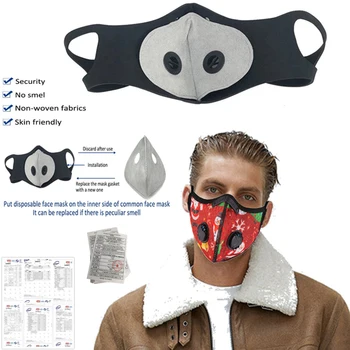 Božič Kolesarjenje Masko s Filtrom Ventil za boj Proti Onesnaževanju Kolo Usta Maske Nastavljiv oglje Dihanje Mascarillas 21079