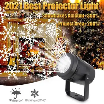 Božič Sneg Svetlobni Projektor LED Zunanja Notranja Vrt Laserski Projektor Light Novo Leto Stranka