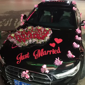 Brezplačna dostava 1set Končni izdelek Romantično vzdušje lok flower house party Posla poroka dekoracija avtomobila