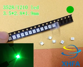 Brezplačna Dostava 2000pcs SMT SMD 3528 LED 1210 Vode Zeleno Ultra Bright Light-Emitting Diode LED Diode Čip Lučka