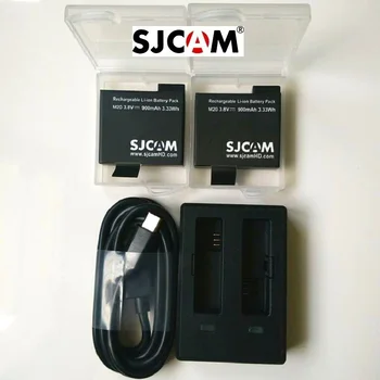 Brezplačna Dostava!! Prvotne SJCAM 900mAh Backup Baterije Li-on Baterija in Polnilnik in velja Za SJCAM M20 WiFi Športna Kamera