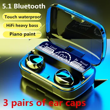 Brezžične Slušalke Bluetooth Tws 5.1 Hrupa Preklic Igralec V Glavo, Ušesa Telefonov Z Mikrofonom Hifi LED Zaslon Slušalke Earpods