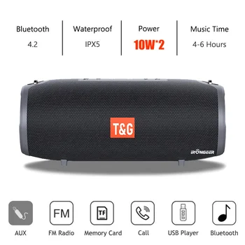 Brezžični Bluetooth Zvočnik Prenosni Stolpec Prostem Nepremočljiva Zvočnik z UKV-Radio subwoofer boombox usb pc sound bar za Telefon
