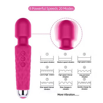Brezžični Dildos AV Vibrator Čarobno Palico za Ženske Klitoris Stimulator USB Polnilne Massager Sex Igrače za Mišice Odraslih