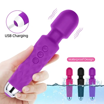 Brezžični Dildos AV Vibrator Čarobno Palico za Ženske Klitoris Stimulator USB Polnilne Massager Sex Igrače za Mišice Odraslih