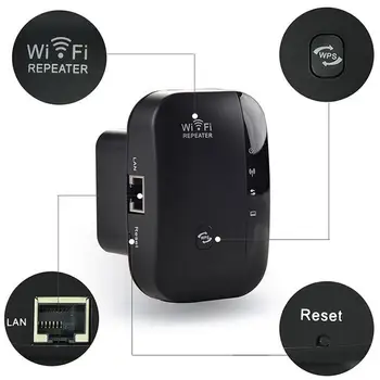 Brezžični WiFi Vmesnik Wifi Extender 300Mbps Wi-Fi Ojačevalnik 802.11 N/B/G Booster Repetidor Wi fi Dostopno Točko Reapeter
