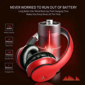 BT 5.0 HI-fi Stereo Slušalke Bluetooth Slušalke Glasbo, Slušalke Z Mikrofonom Hrupa preklic Za Mobilne Xiaomi Iphone Sumsamg Tablet