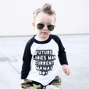 CANIS 0-5T Malčke Baby Boy Otroci Oblačila, ki je MAMA črko T-shirt Vrh prikrivanje Hlače cool bebe oblačila Baby Fantje Obleke Tiskanja