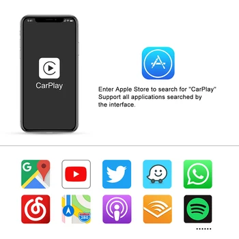 Carlinkit 2.0 Dekoder CarPlay/Android Auto za AUDI Q3/A1 2011-2019 Večpredstavnostna iPhone Android Žično Brezžično Carlife Ogledalo Komplet