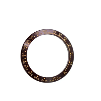 CARLYWET Zamenjava VRH Kakovosti Čisto Keramični Rjav Z Zlatimi Napisi 38.6 mm Watch Ploščo za Rolex DAYTONA 116500 - 116520