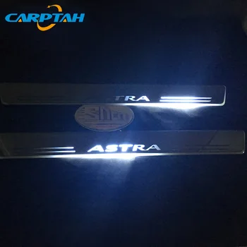 Carptah 4pcs Gibljejo LED Avto Svetlobe Vrata Polico Izvažajo Ploščo Poti Dinamične Darkice Dobrodošli luči Za Opel Astra 2016 2017 2018