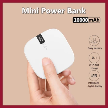 CASEIER 10000mAh Mini Power Bank LED Digitalni Prikaz Hitrega Polnjenja Majhen Prenosni Polnilec Powerbank Bančništvo Pogon Nagnjeno 10000