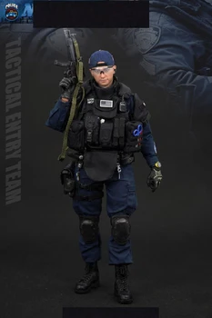 Celoten sklop zbirke 1/6 Lestvici New York Police Vojak ESU Taktično Vnos Ekipa Dejanje Slika reševalne službe lutke