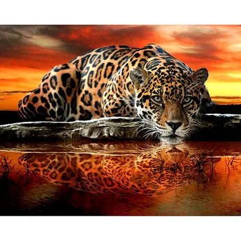 Celotno DIY Diamond Slikarstvo kit Tiger shadow Navzkrižno Šiv Karo Vzorci za Vezenje okrasnih Mozaik doma dekor