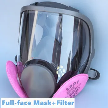 Celotno kos Plinske Maske Respirator 6800 z P100 Delcev Filter 2091 Velike Pogled Pregleden Zaslon Slikarstvo Spray Delo Zaščito