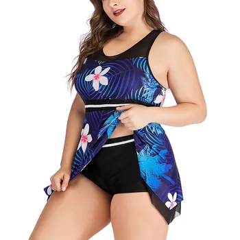 CHAMSGEND 2019 Žensk Seksi velike velikosti konzervativno očesa šivanje tiskanja split kopalke backless moda priložnostne plažo