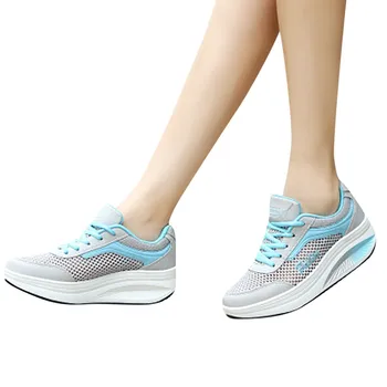 CHAMSGEND, Zibanje, Votlih Očesa ženskih čevljev debel platforma čevlji športni dihanje lahki blazine tekaški športni copati