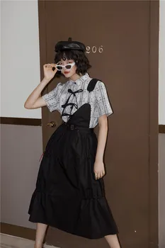 CHEERART Shirred Eni Rami Obleko Ženske Črno Dolgo Midi Tunika Poletje Suspender Obleko Linije Oblikovalec 2020 Moda