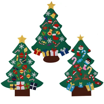 Christmas Tree Okraski Predstavitev DIY Čutil S Snemljivo Okraski Božična Darila Za Otroke Plašč Rack Steno, Vrata Dekoracijo 13785