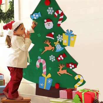 Christmas Tree Okraski Predstavitev DIY Čutil S Snemljivo Okraski Božična Darila Za Otroke Plašč Rack Steno, Vrata Dekoracijo