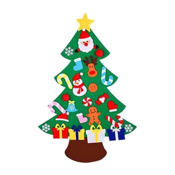 Christmas Tree Okraski Predstavitev DIY Čutil S Snemljivo Okraski Božična Darila Za Otroke Plašč Rack Steno, Vrata Dekoracijo