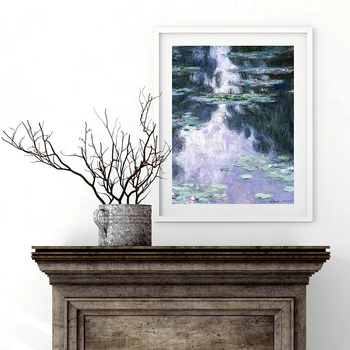 Claude Monet HD lokvanji Impresionistične Platno Slog Tiskanja Slikarstvo, Umetnost Velikosti Stenske Slike za Dnevni Sobi Doma Dekor