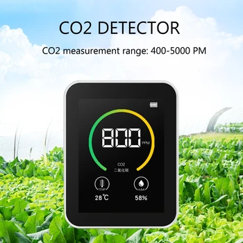 Co2 Merilnik Co2 Detektor Senzorja za Koncentriranje Plina Vsebina Barvni Zaslon TFT Inteligentni Zraka Tester Kakovost Zraka Monitor 400-5000 PPM