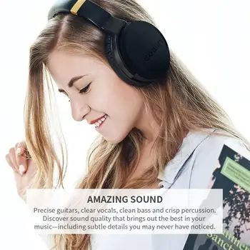 COWIN E8 Aktivni šumov, Slušalke z Mikrofonom Hi-Fi Globok Bas Brezžične Slušalke Nad Uho za Stereo Slušalke