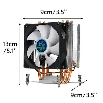 CPU Hladilnik za Hlajenje 4 Baker Heatpipe Fan Radiator 90 mm 3Pin CPU Hladilnik, Ventilator, Hlajenje Heatsink za Intel LGA 2011 X79 X99 299 16835