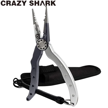 Crazy Shark 19 cm Večnamensko Ribolov Klešče Alu Kljuko Odstranjevalec Split Obroč, Rezalniki Nerjavnimi Morske Orodja Krap Ribolov