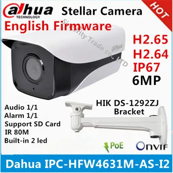 Dahua IPC-HFW4631M-KOT-I2 6MP IP Kamera vgrajen POE reža za Kartico SD Zvočni Alarm vmesnik IP67 IR80M prostem pištolo Fotoaparat