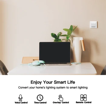 DE EU WiFi Smart Svetlobe Stensko Stikalo Vtičnica Vtičnica Pritisni Gumb Smart Življenje Tuya Brezžični Daljinski upravljalnik Delo z Alexa googlova Domača stran