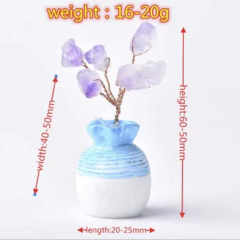 Debelo Naravno kristalno drevo vaza quartz mineralnih dekoracijo drevo Življenja doma dekoracijo drevo Sreče Drevo Zdravljenja dekoracijo