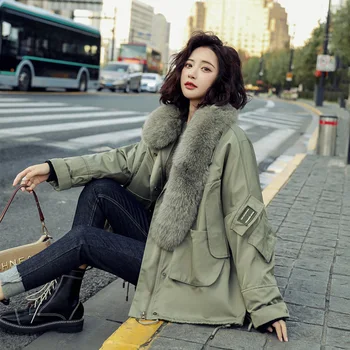 Delovna oblačila za ženske novo zimsko jakno zgosti in žamet pie za premagovanje kratkih slog plima blagovne znamke Hong Kong slog bombaž plašč