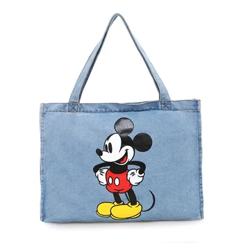 Disney Mickey Mouse Risanka, Velike Zmogljivosti, Varovanec kavboj torba lady torbici ženske, nakupovanje, Prosti čas vrečko Moda ulica