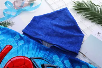 Disney otroška bombažno tkanino risanka baby hooded frotir 60*120 cape plašč soft captain America Spider-Man zamrznjene elsa