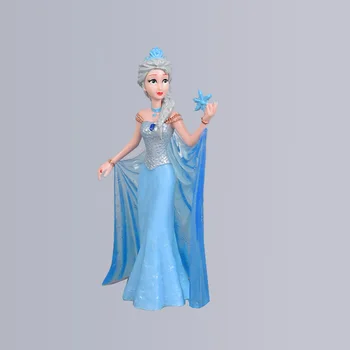 Disney Princesa Številke 5pcs/Veliko 10-13 cm, Zamrznjeno, Elsa, Ana morska deklica Pepelka Flower Fairy figuric PVC Model Collection