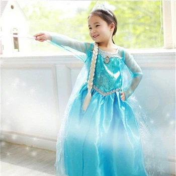 Disney Zamrznjene Punca Obleke Malčka Otroci Baby Dekleta Sequins Mavrica Til Tutu Obleka Princess Rojstni Dan Otrok 10827