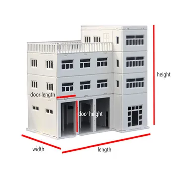 DIY Ho N Obsega Moderno Arhitekturo Modela Pesek Tabela Plastičnih Skupščine Model Gradnjo Kompleti Vlak Model N Lestvici