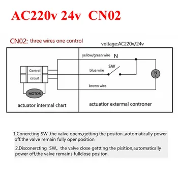 DN20 AC220v DC24v DC12v električna motorna medenina krogelni ventil z električnim pogonom pogon 2 način G3/4 vodovodne CN01 CN02