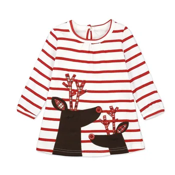 Dolg Rokav Dekleta Obleke Jeseni, Pozimi Otroci Oblačila 2020 Božič Trak Tiskanja Dekle, Princesa Obleko Baby Dekle Rojstni Dan
