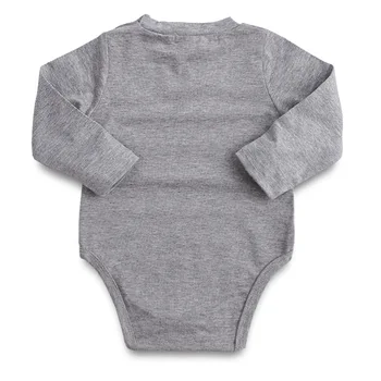 Drobne Cottons 2019 Baby Bodysuit Dolg Rokav škandal, Ne Strica, Kot sem jih Dobil Tiskanja Siva Novorojenčka Onesie Baby Boy Bodysuit